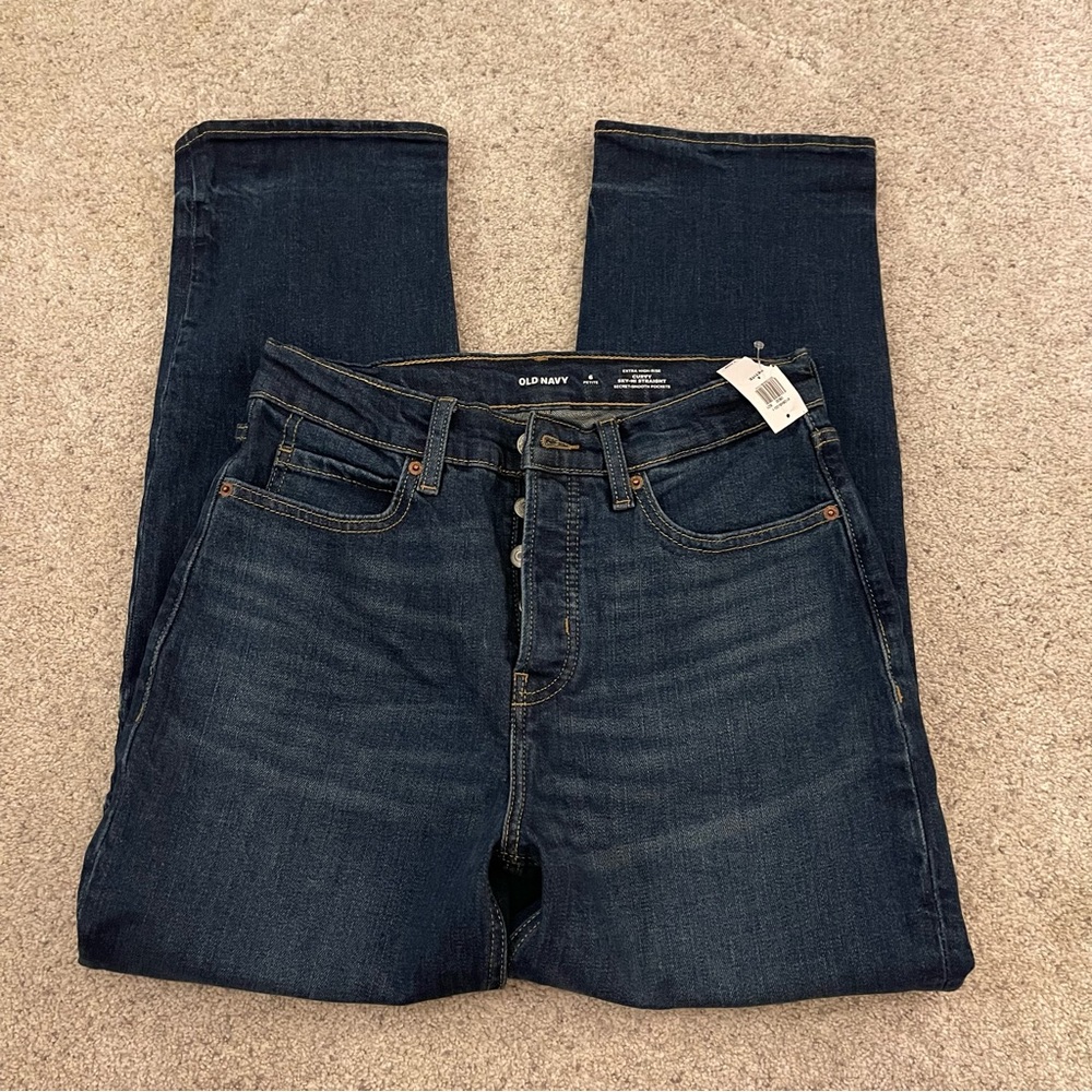 Old Navy curvy high rise straight leg jeans